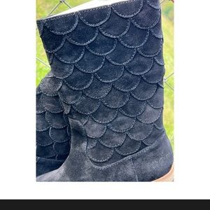 LUCKY BRAND Afina mermaid scale suede boots sz. 6 ,36 new